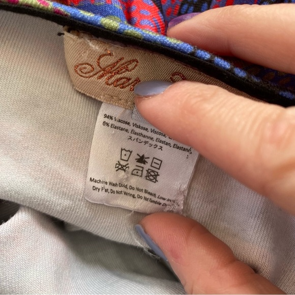 Mara Hoffman Long Sleeve Pink Connector Print Dress Scoop Back Swing Dots Art - Picture 10 of 13